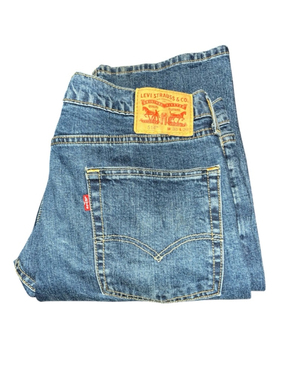 Levi's Men's Straight Leg Jeans in Blue Denim